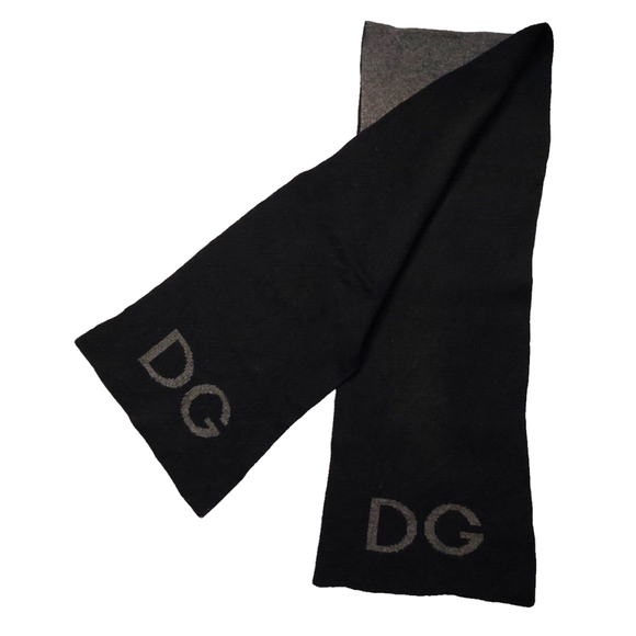 Dolce & Gabbana Black & Gray Reversible Scarf Pre-owned - Picture 8 of 14